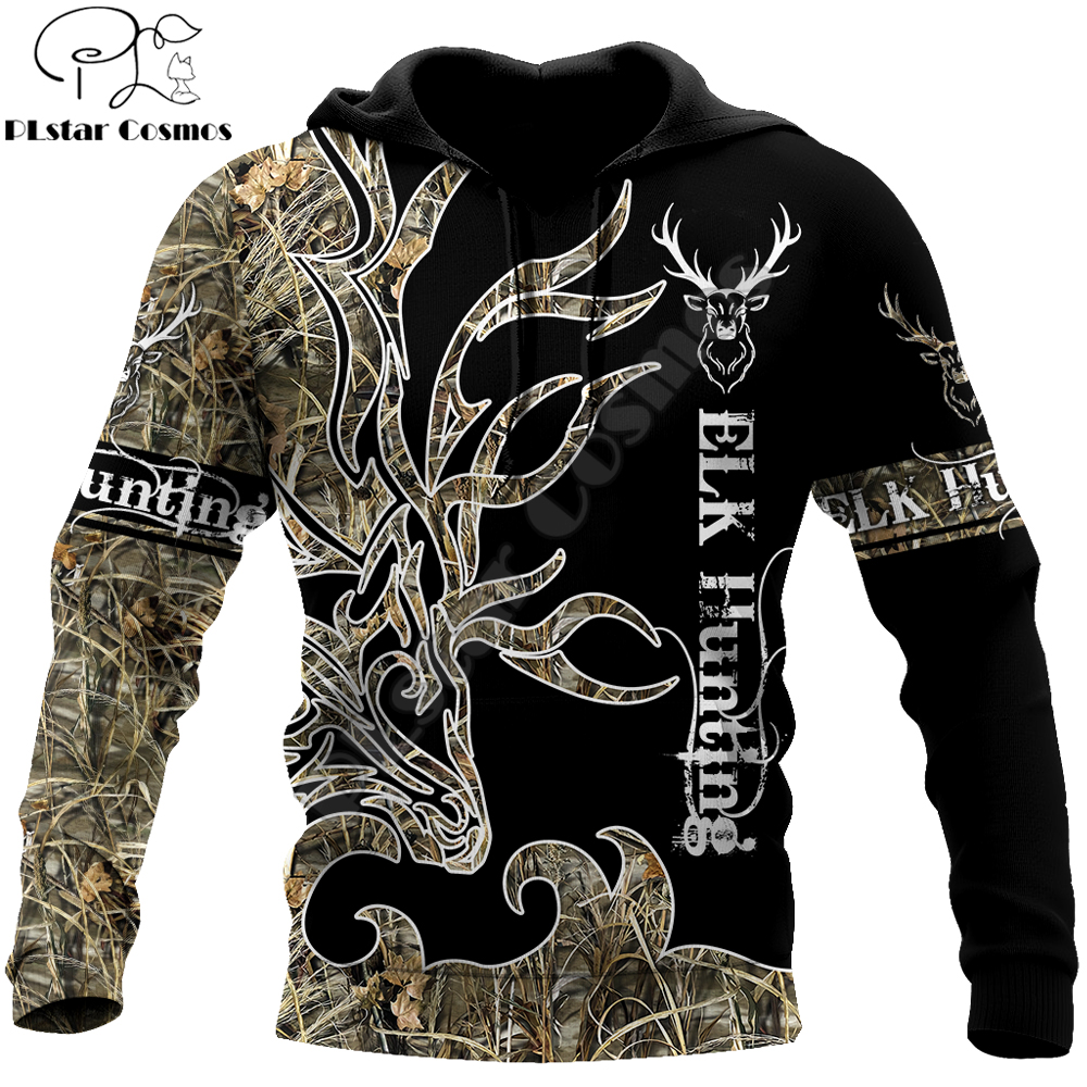 Streetwear Brand Tracksuit - Brand Novelty Hoodies Deer Hunting Tattoo