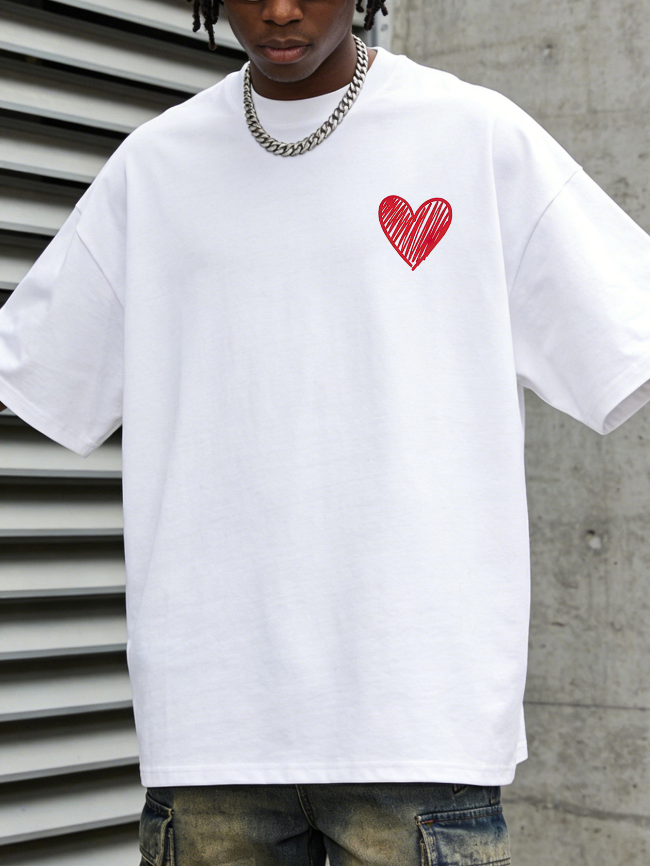 Men's Oversized Floral Streetw - Streetwear Brand With White Flowers avaliação e preço