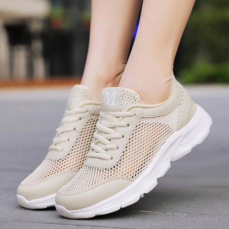 Summer Breathable Sneakers Wom - Streetwear Brand With White Flowers avaliação e preço