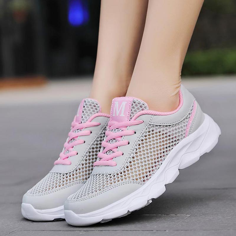 Summer Breathable Sneakers Wom - Streetwear Brand With White Flowers avaliação e preço