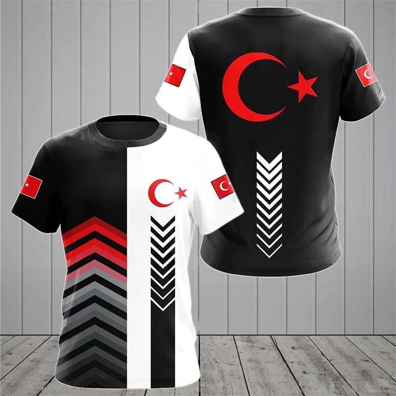 Turkish Flag Camouflage 3d Pri - Streetwear Brand T Shirt avaliação e preço