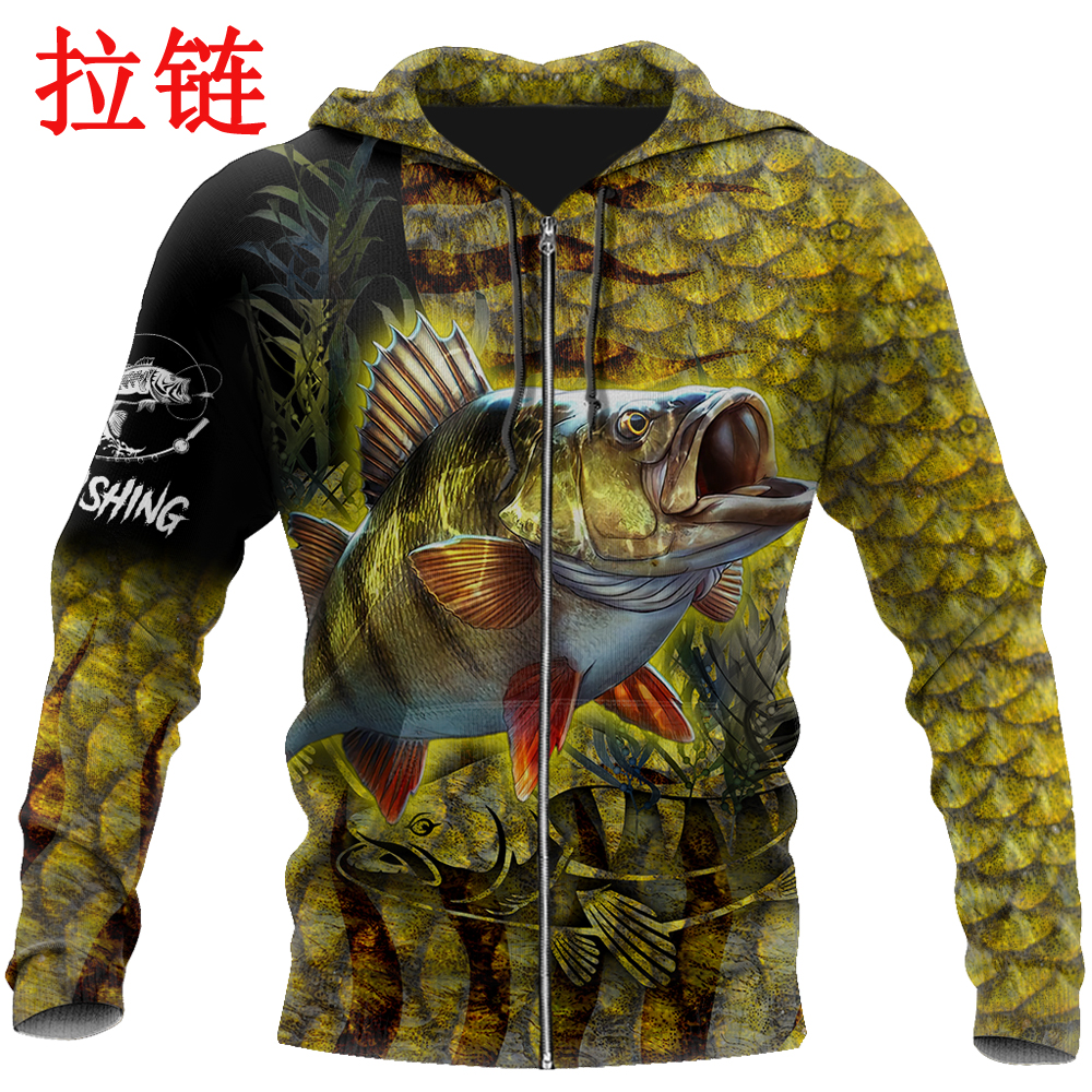 Brand Hoodie Yellow Perch Fish - Streetwear Brand Tracksuit avaliação e preço