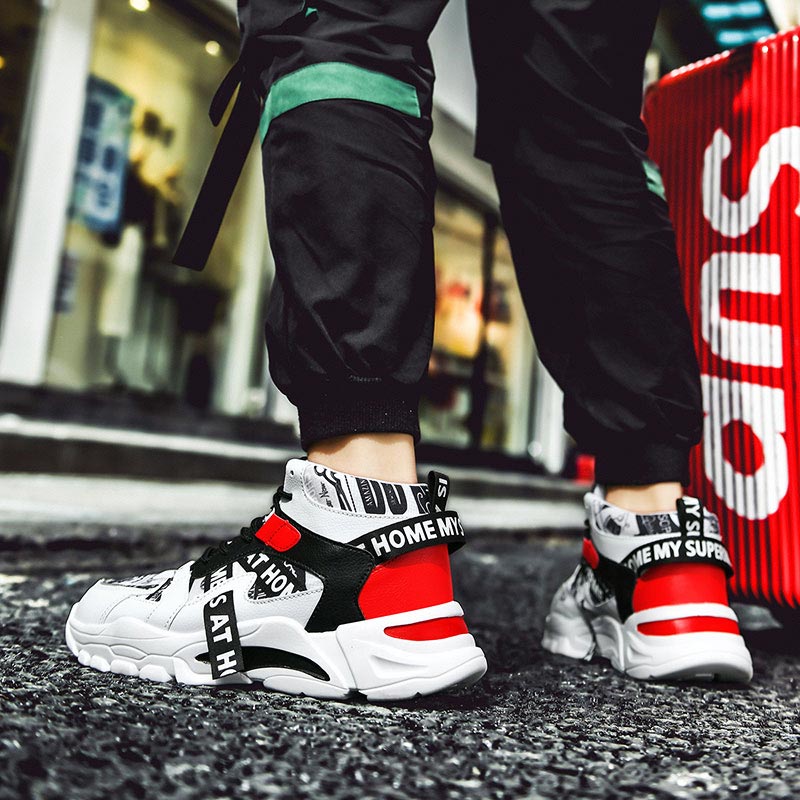 Large Size High Top Chunky Man - Streetwear Brand With White Flowers avaliação e preço