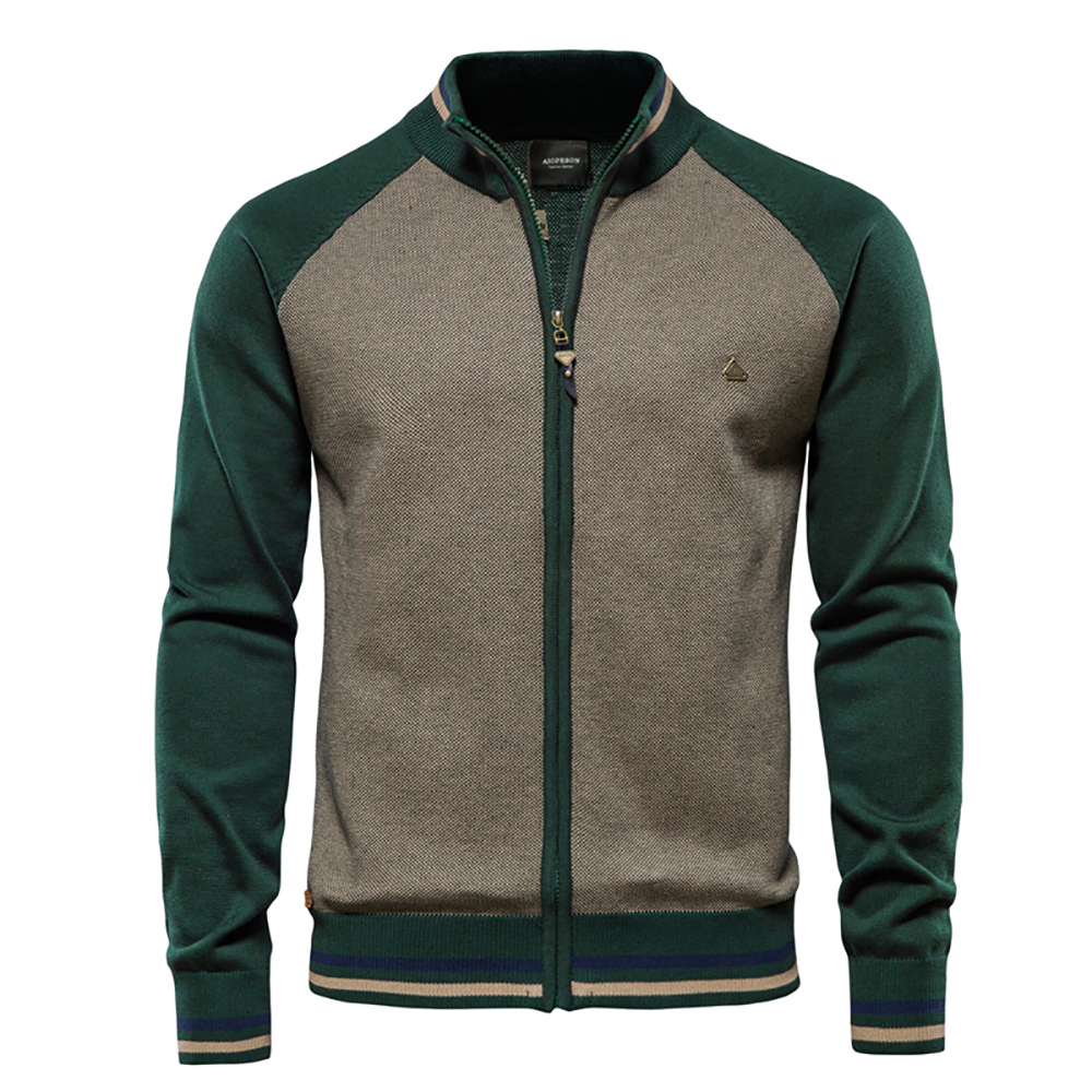 AIOPESON Spliced Cardigan Men  - Quality Streetwear Brand avaliação e preço
