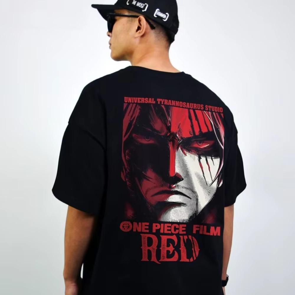 2025One Piece Red Graphic T Sh - Streetwear Brand In Japan avaliação e preço