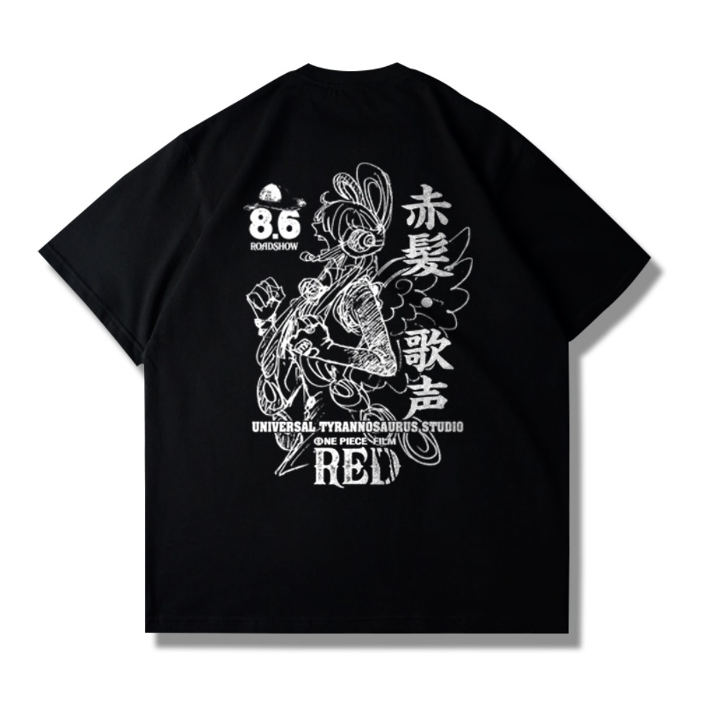 2025One Piece Red Graphic T Sh - Streetwear Brand In Japan avaliação e preço