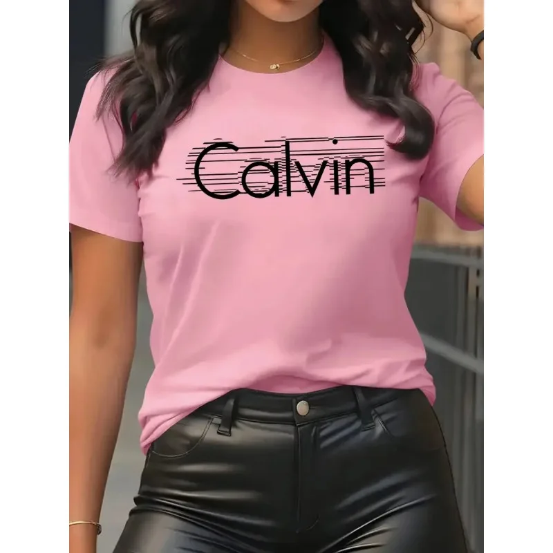 Calvin Women's T-Shirt Leisure - Quality Streetwear Brand avaliação e preço