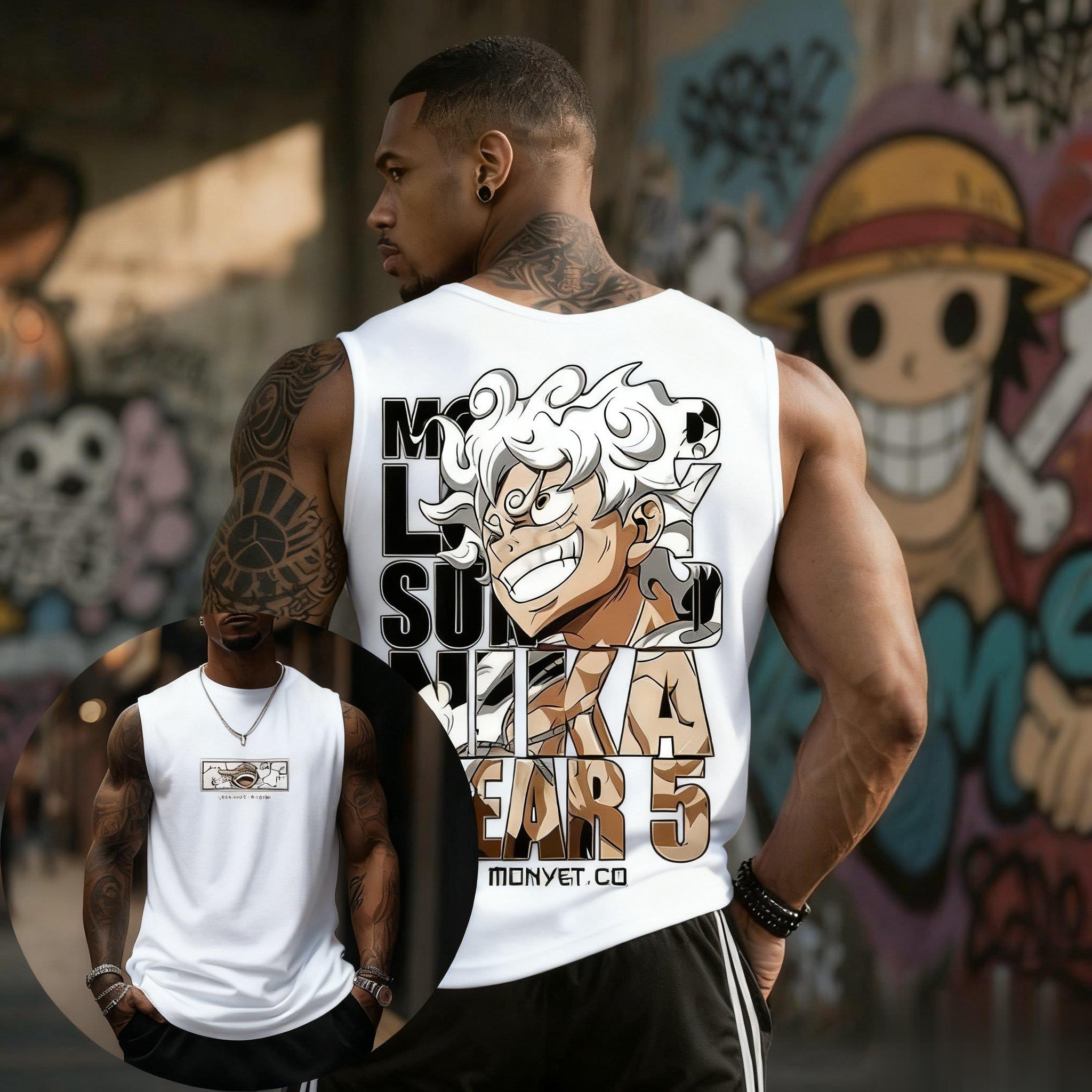 One Piece Luffy Gear 5 Tank To - Streetwear Brand In Japan avaliação e preço
