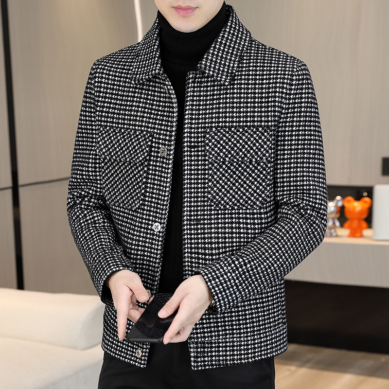 Brand Winter Plaid Woolen Jack - Streetwear Clothing Brands avaliação e preço