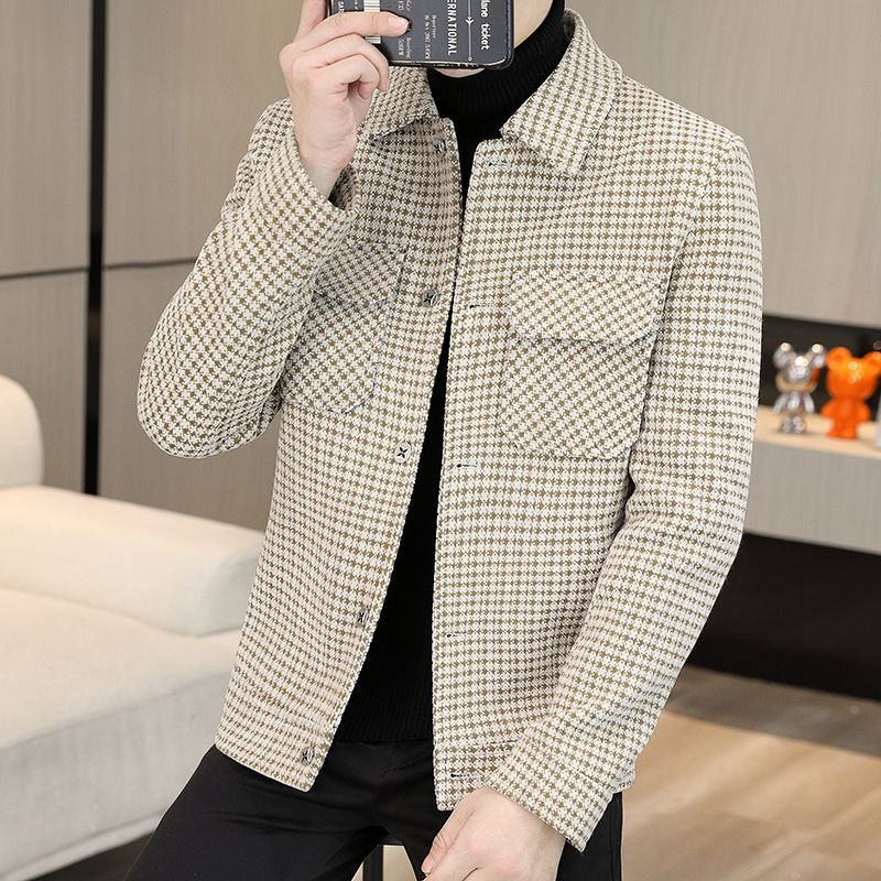 Brand Winter Plaid Woolen Jack - Streetwear Clothing Brands avaliação e preço