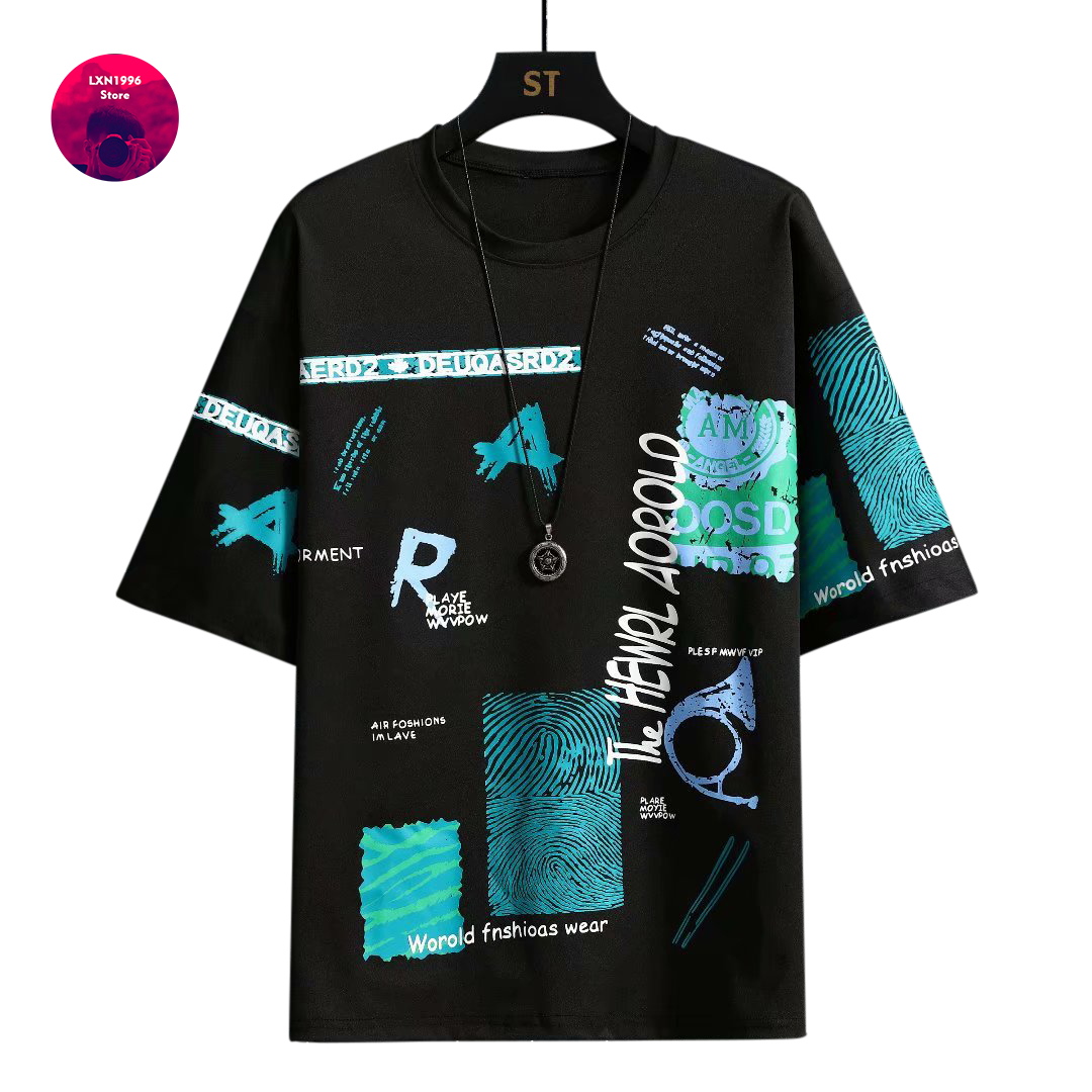 Men Harajuku Graphic Black Sum - Streetwear Brand In Japan avaliação e preço