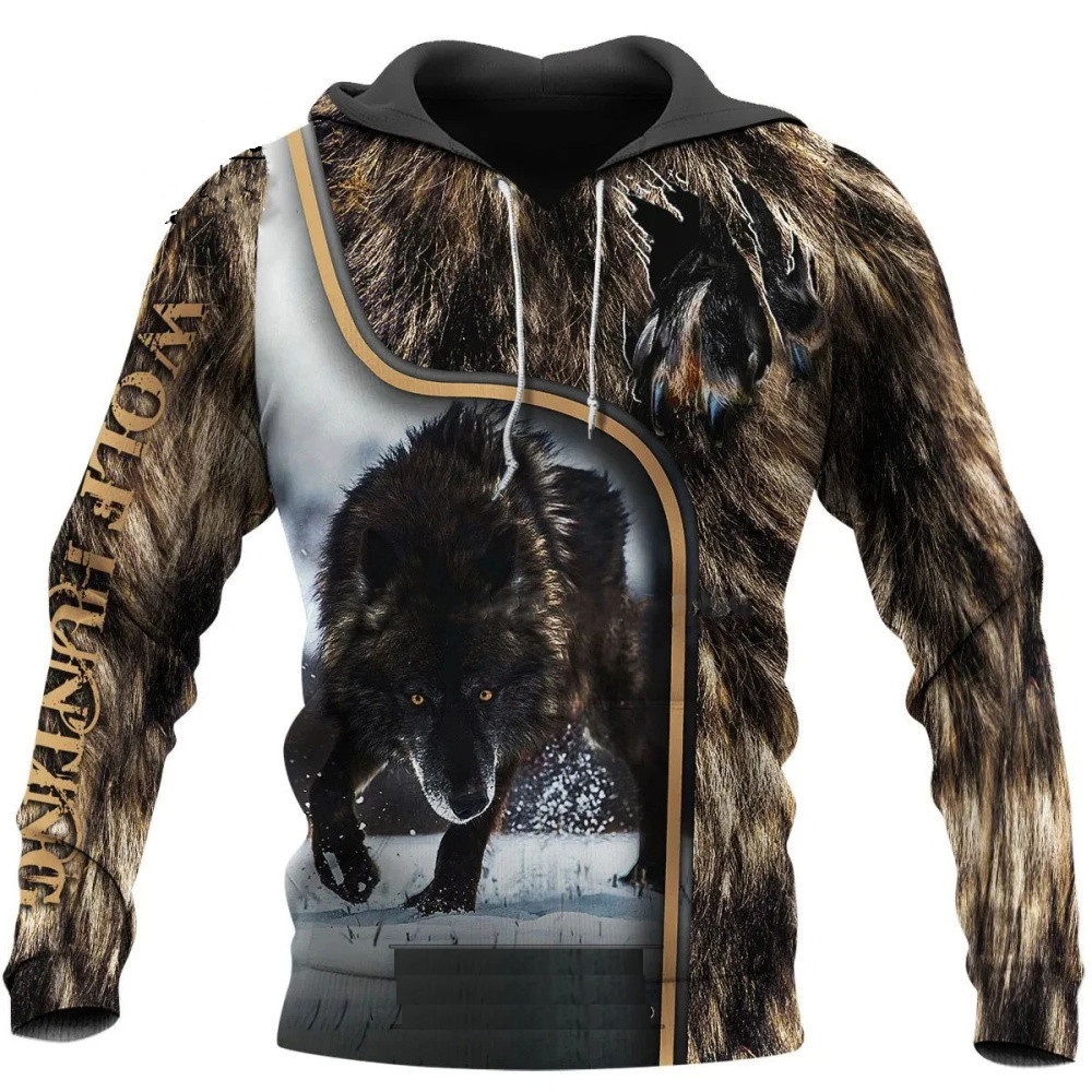 Wolf Printed Hoodies Men 3d Ho - Streetwear Brand Tracksuit avaliação e preço
