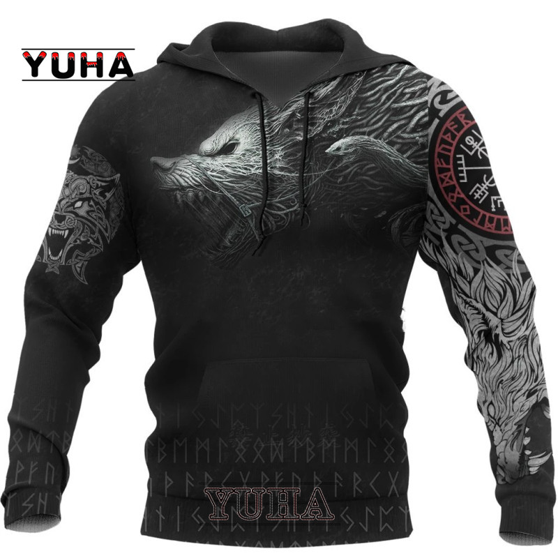 Wolf Printed Hoodies Men 3d Ho - Streetwear Brand Tracksuit avaliação e preço