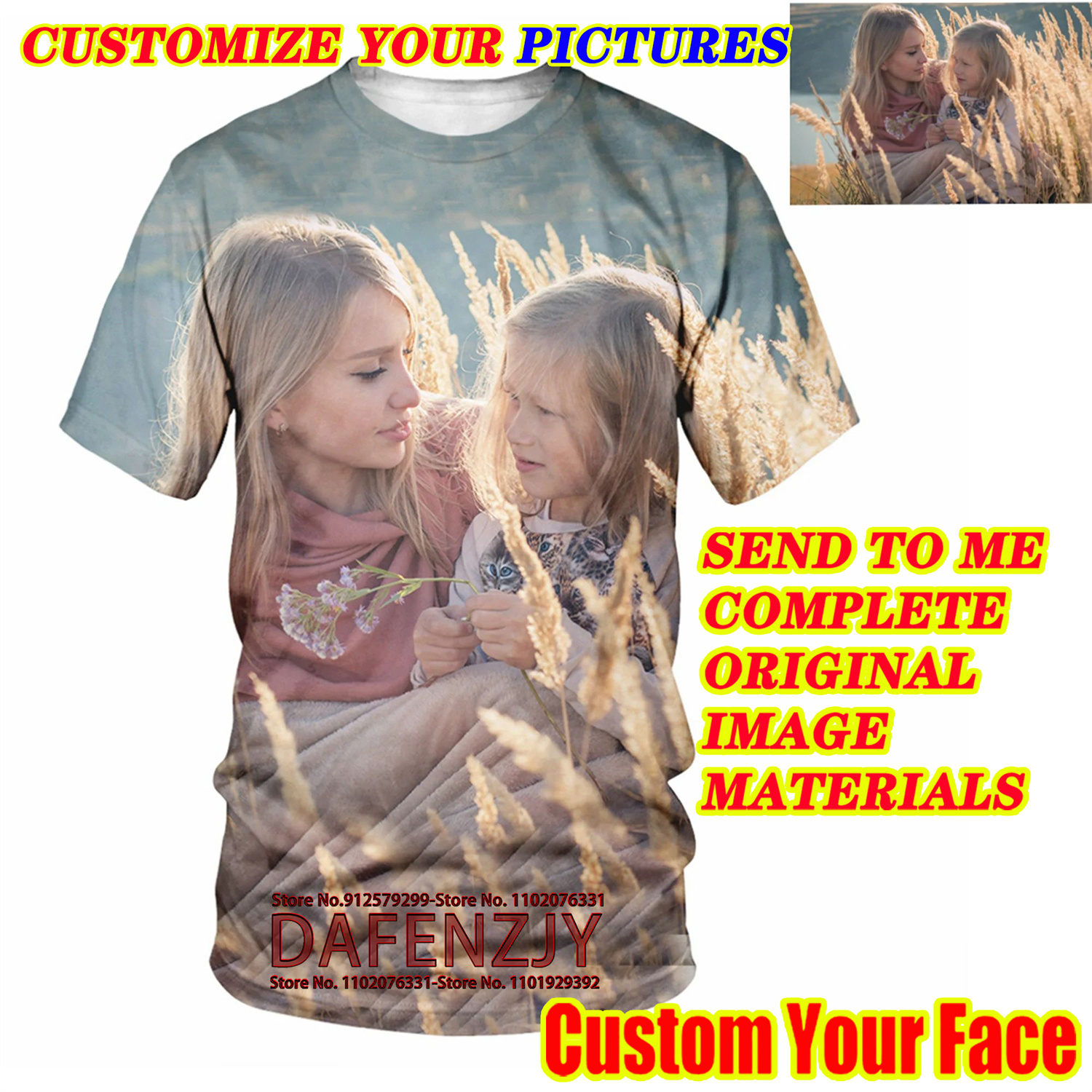 Men's Summer Custom Your Photo - Streetwear Brand T Shirt avaliação e preço
